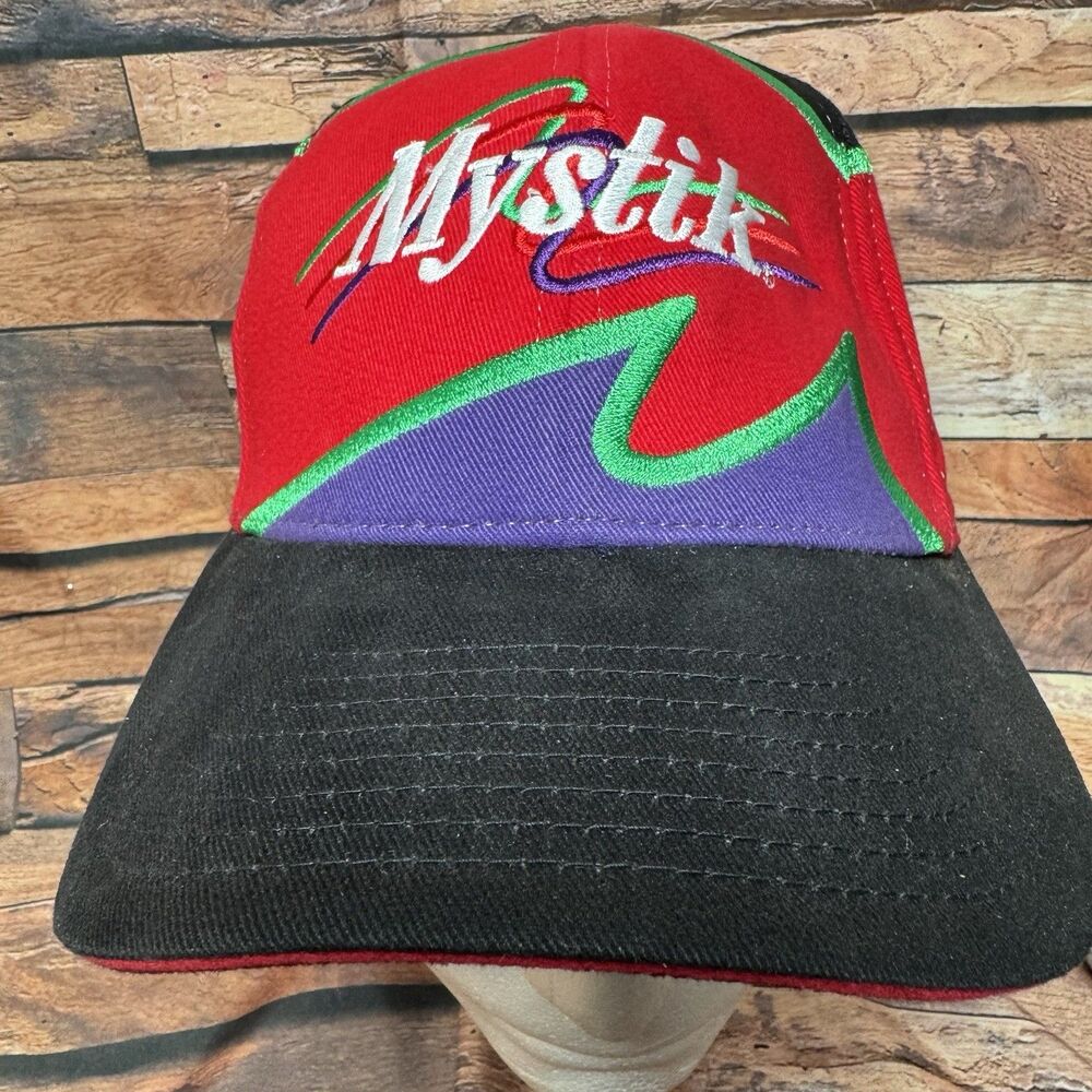 Vintage Mystik Lubricants Hat Citgo Racing Promo Strapback Cap Oil Gas Two Tone